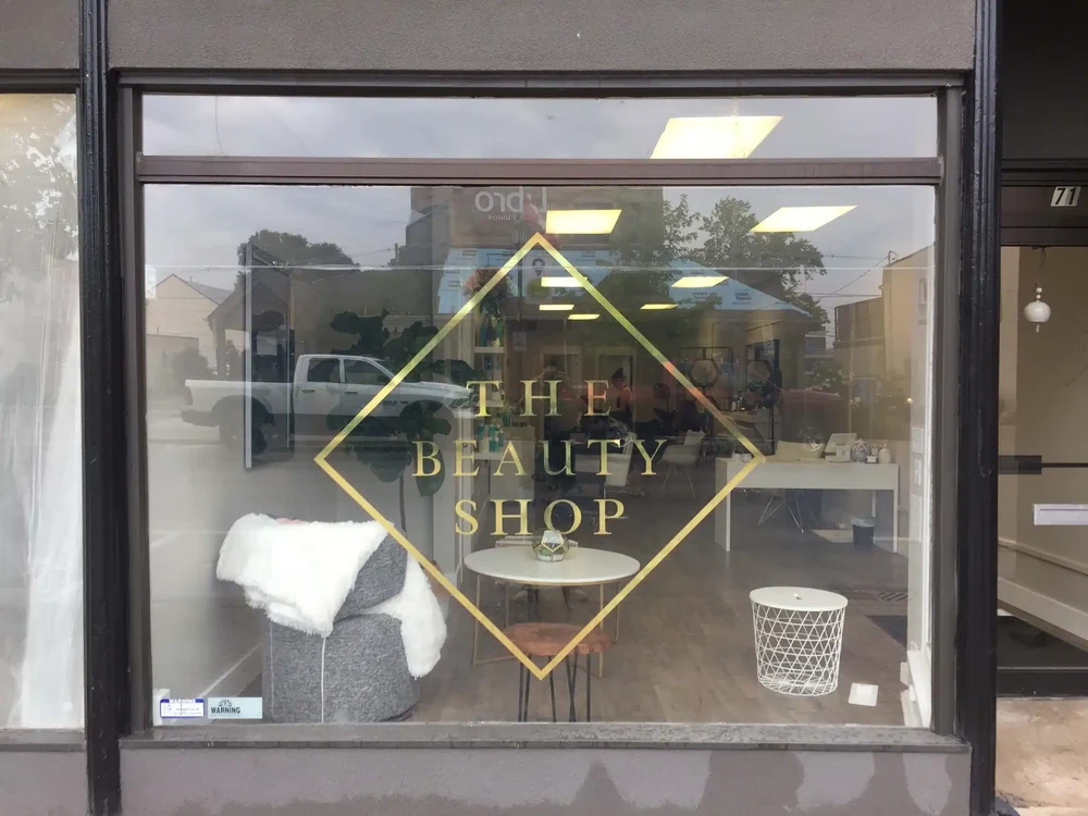 The Beauty Shop — Window vinyl graphics