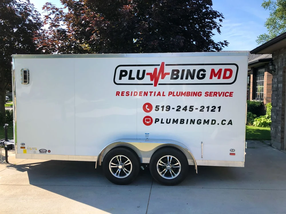 Plumbing MD trailer — Enclosed trailer graphics